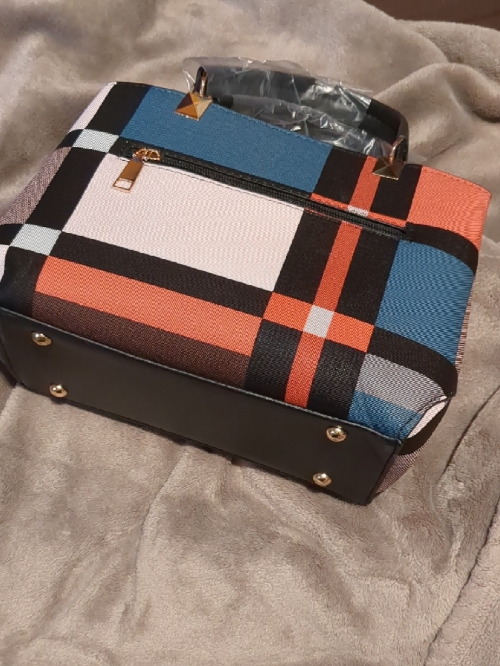 Colorful Colorblock Shoulder Bag - Picture 4 of 8